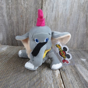 Vintage Dumbo Elephant Plush Beanie Disneyland Mouseketoys Bean Bag Stuffed Animal 1990s