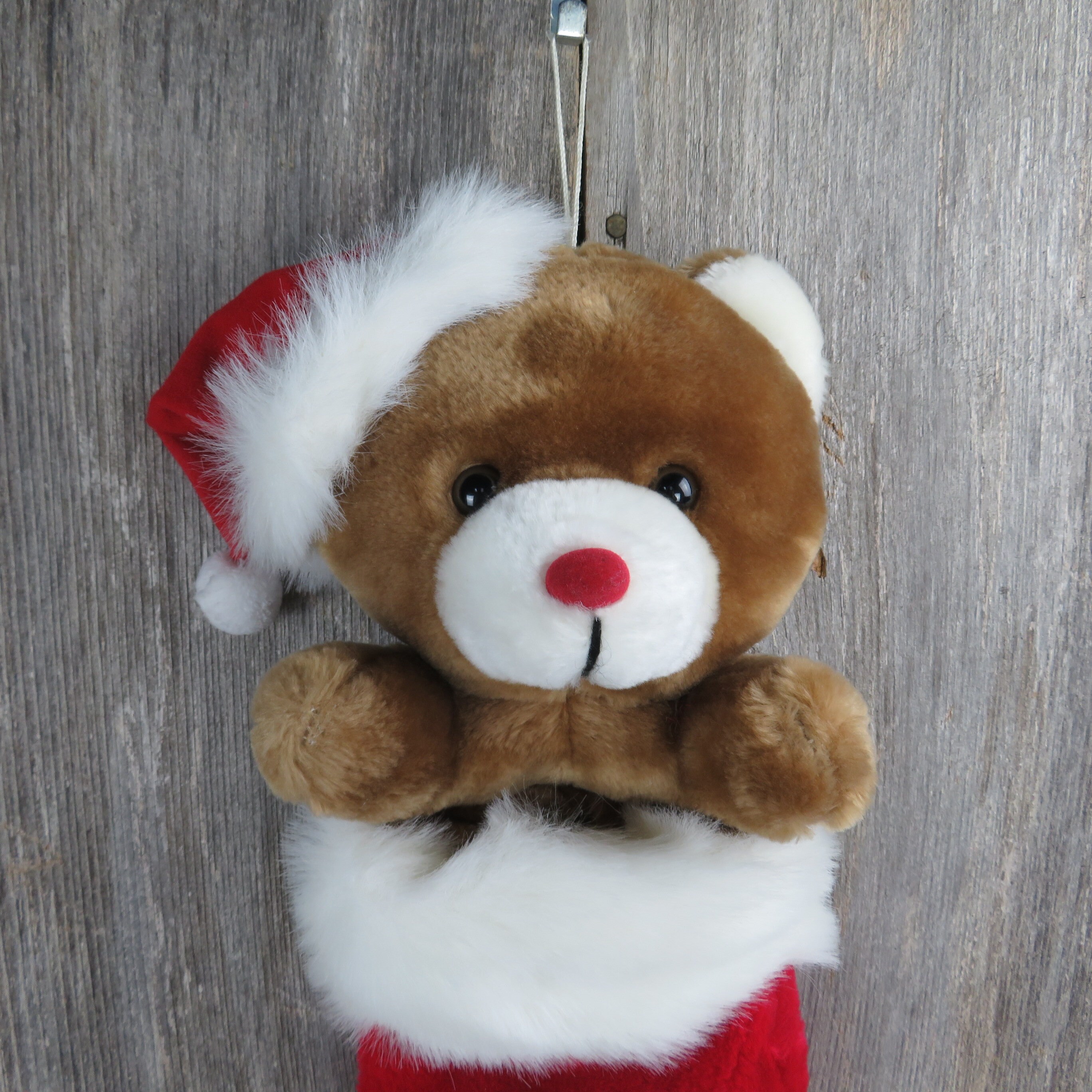 Vintage MLB 1994 Atlanta Braves Bear Plush Mascot Christmas Stocking