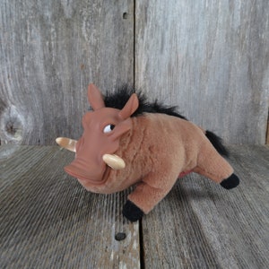 Vintage Pumba Warthog Plush Plastic Face Lion King Disney Mattel Authentic !994 Character