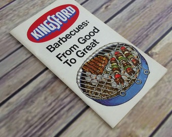 Vintage BBQ Cookbook Kingsford Barbecue From Good To Great Recipes Charcoal 1970s Paperback Promo Booklet
