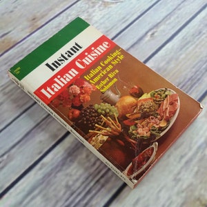 Vintage Italian Cookbook Instant Italian Cuisine American Style 1969 Paperback Recipes Esther Riva Solomon