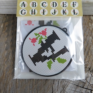 Cross Stitch Kit Monogram Letters Small Project Initials Ornament Wall Hanging Sign