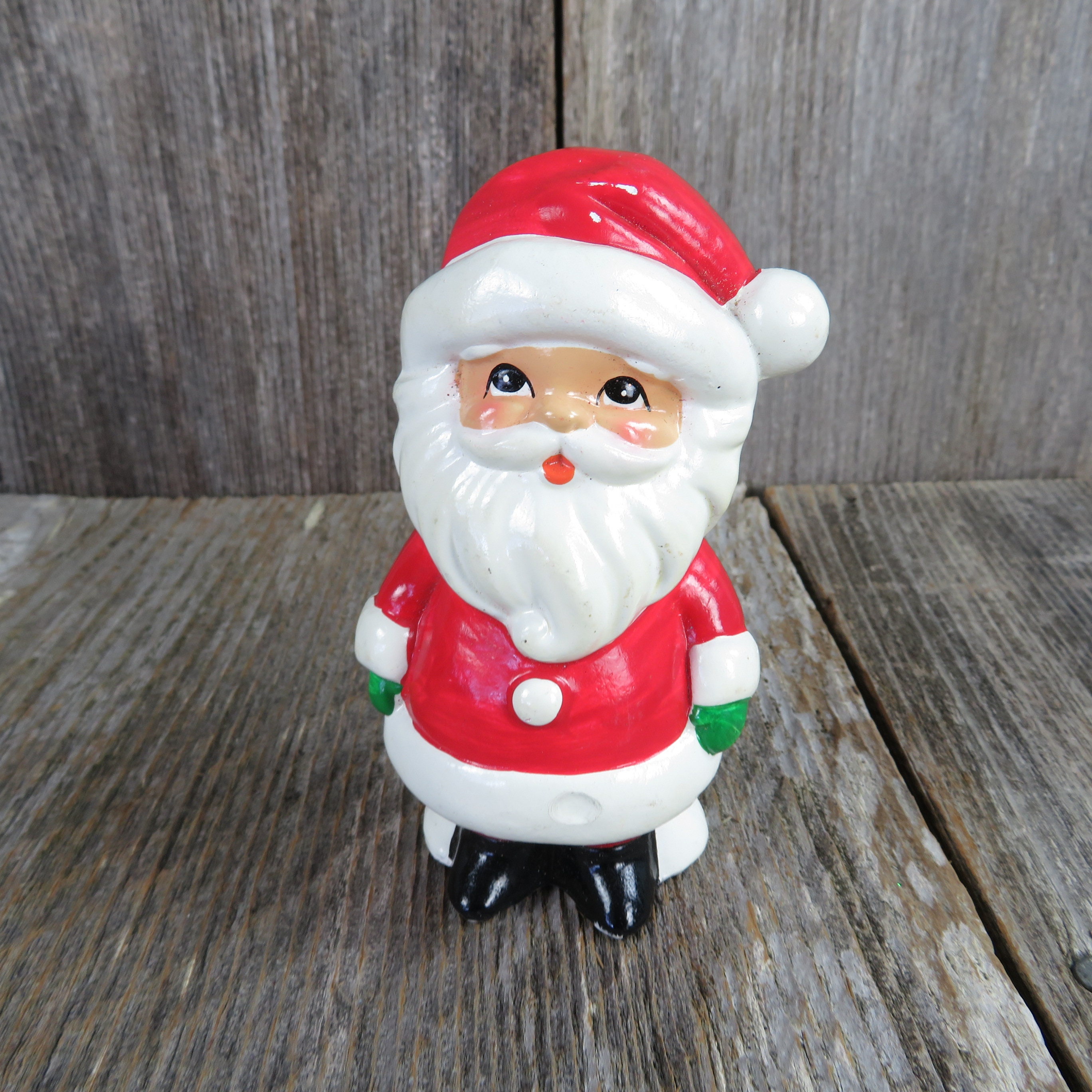 中古】サンタクロースの置物 陶器製 赤18-424 中古】サンタクロースの