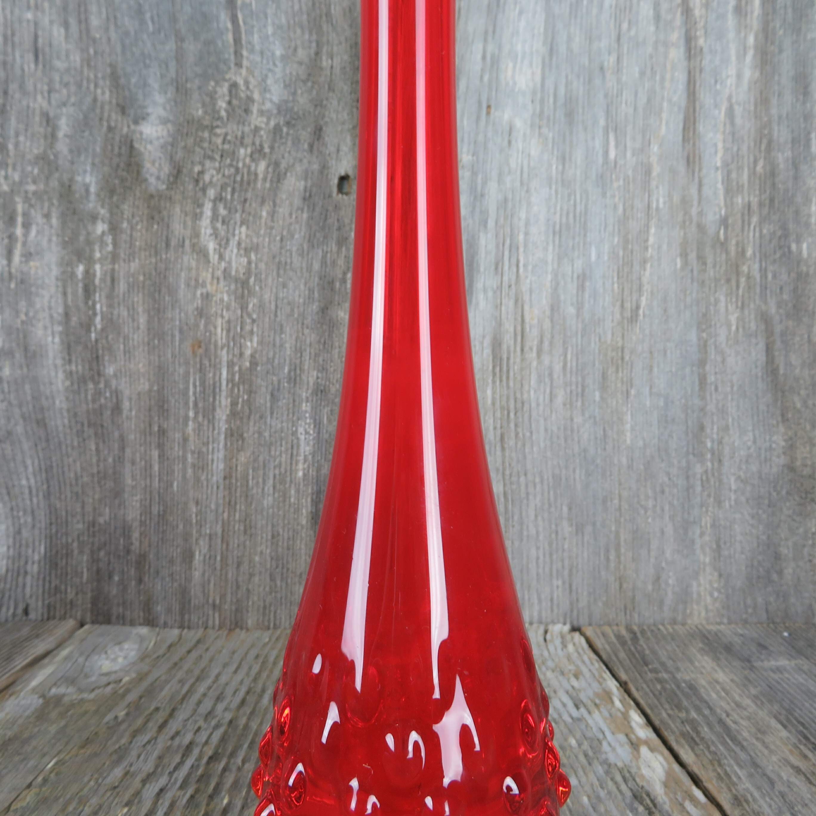 壺　赤 ヴィンテージ フェントン アート ガラス レッド オレンジ イエロー