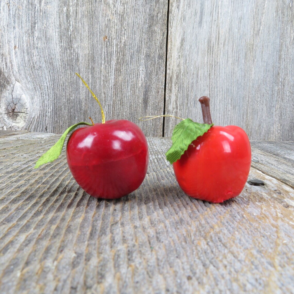 Vintage Apple Ornament Lot Set Christmas Red Taiwan Fruit Vtg Etsy
