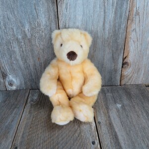 Vintage Teddy Bear Plush Gold Beanie Buddies Ty Stuffed Animal Yellow Brown Buddy 1999