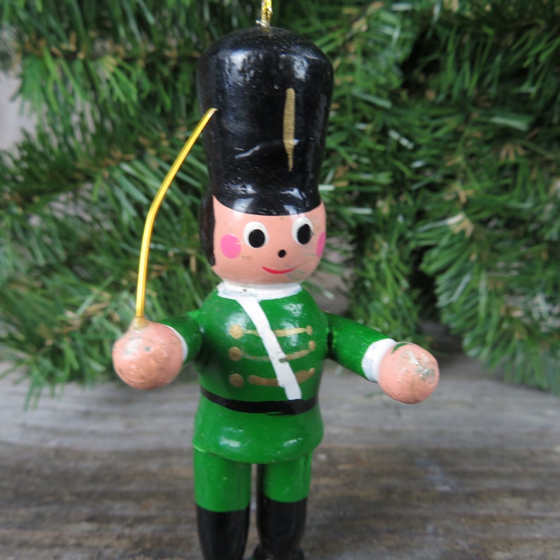 Vintage Wooden Drum Major Marching Band Ornament Christmas Etsy