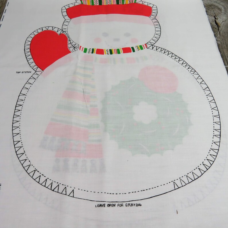 Snowman Fabric Panel Cut Sew Stuffed Animal Decoration Toy Pillow Springs Mills