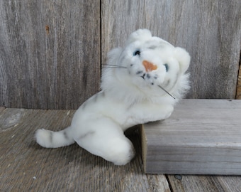 Vintage White Bengal Tiger Plush Cat Cub Stuffed Sigfried Roy Las Vegas Mirage 7 inches 1999