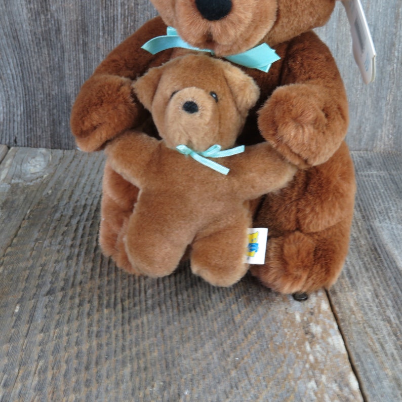 Vintage Mama Teddy Bear Plush Baby Stuffed Animal Dakin 1987 Etsy