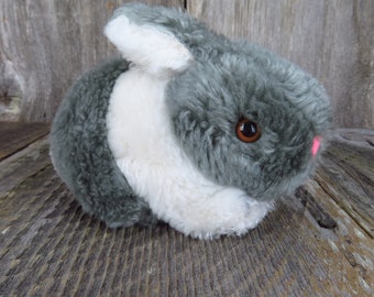 Bunny Rabbit Hare Plush Stuffed Animal Dakin Easter Gray White Vintage Korea