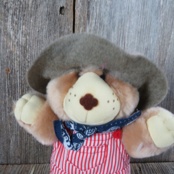 Vintage Furskins Teddy Bear Plush Bib Overalls Hat Kerchief Xavier