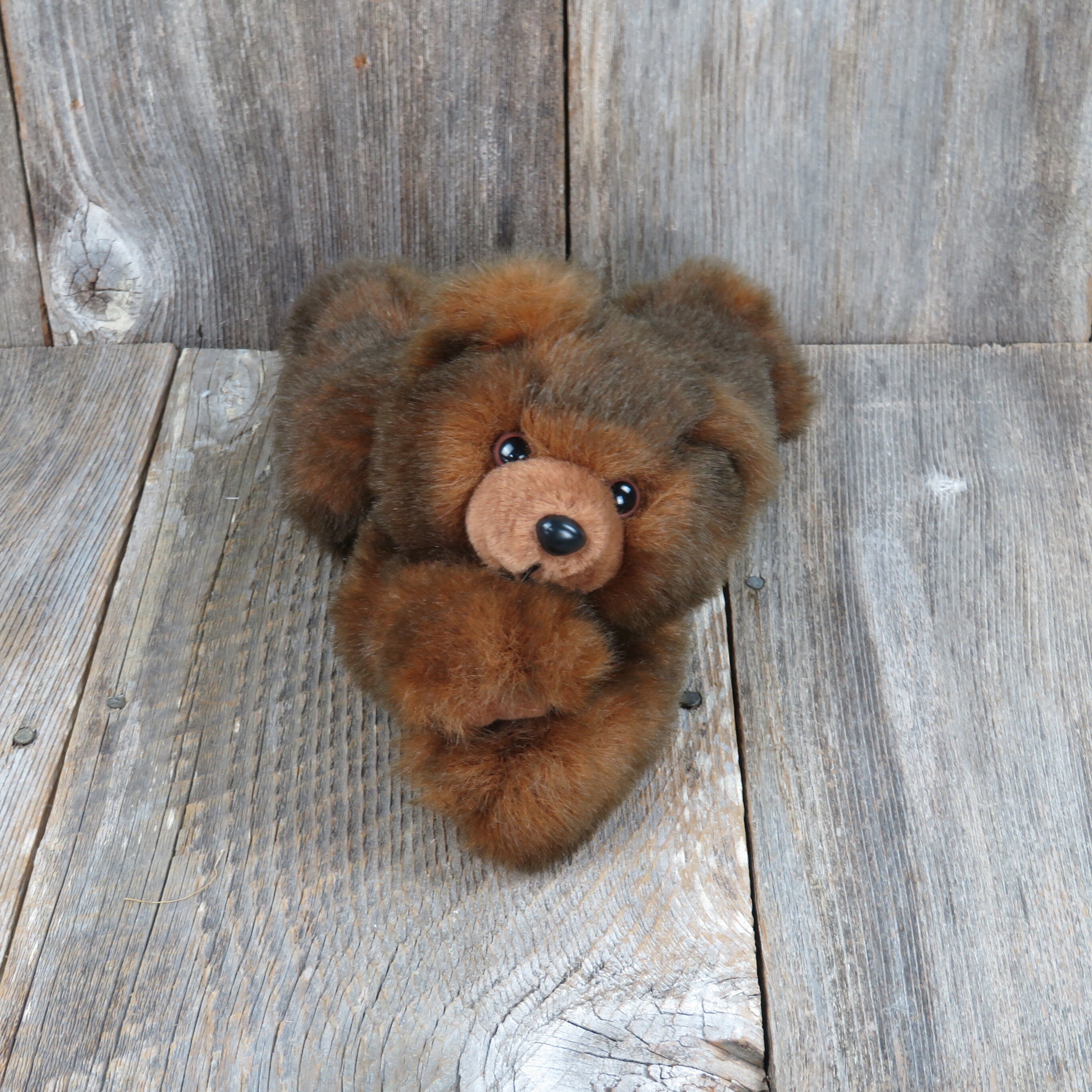 Brown Teddy Bear Plush Minky Pillow Stuffed Animal MJC Purr 