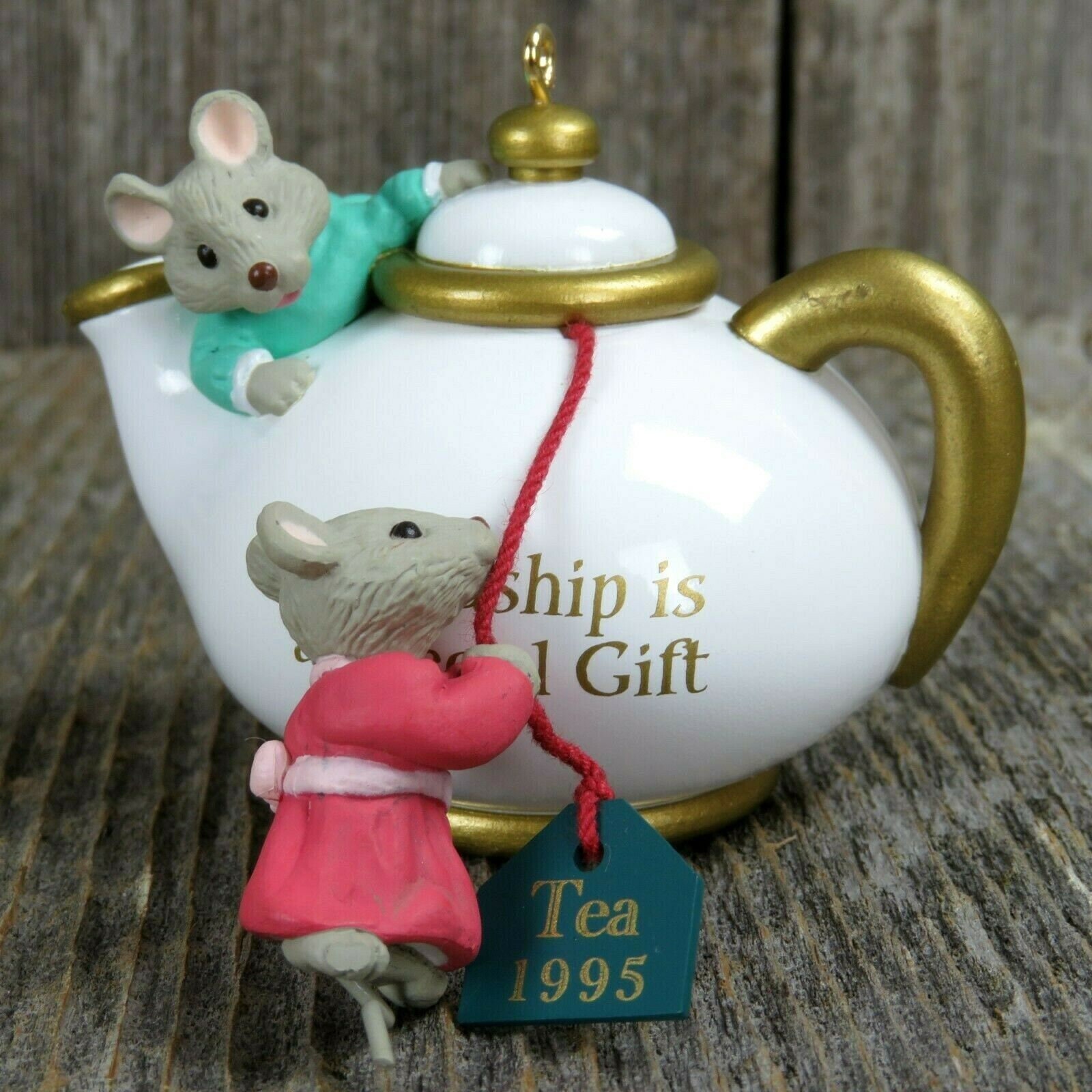 Vintage Mice Teapot Ornament Mouse Hallmark Christmas Two For Etsy