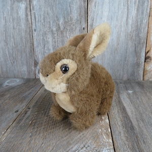 Vintage Bunny Plush Life Like Rabbit Willits Design Stuffed Animal Brown Tan Easter 1985