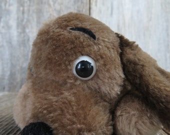 人気定番の Drooper Dakin Plush Dog Mini Vintage Brown Stuffed Puppy アンティーク雑貨