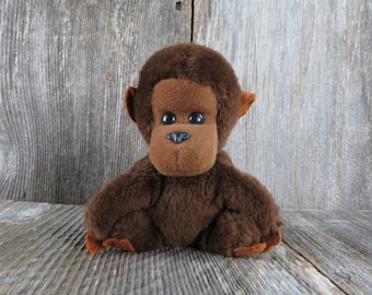 Vintage Gorilla Plush Dakin Monkey Chimp Chimpanzee Stuffed Animal Toy Doll 1981 5 Inches