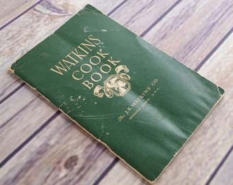 Vintage Watkins Cookbook JR Watkins Company 1934 Paperback Booklet Printed by Watkins Winona Minnesota Ads Advertising