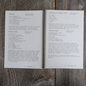 May include: A vintage cookbook with handwritten recipes for Sonda Rice, Pastichis (Greek), and Lasagne Casserole. The recipes include ingredients and instructions for each dish.