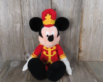 Mickey Mouse Drum Major Plush Disney Macy's Parade Singing Marching Band Uniform Leader Large Stuffed Animal