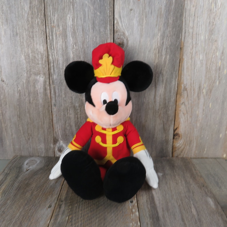 Mickey Mouse Drum Major Plush Disney Macy's Parade Singing Marching Band Uniform Leader Large Stuffed Animal image 1
