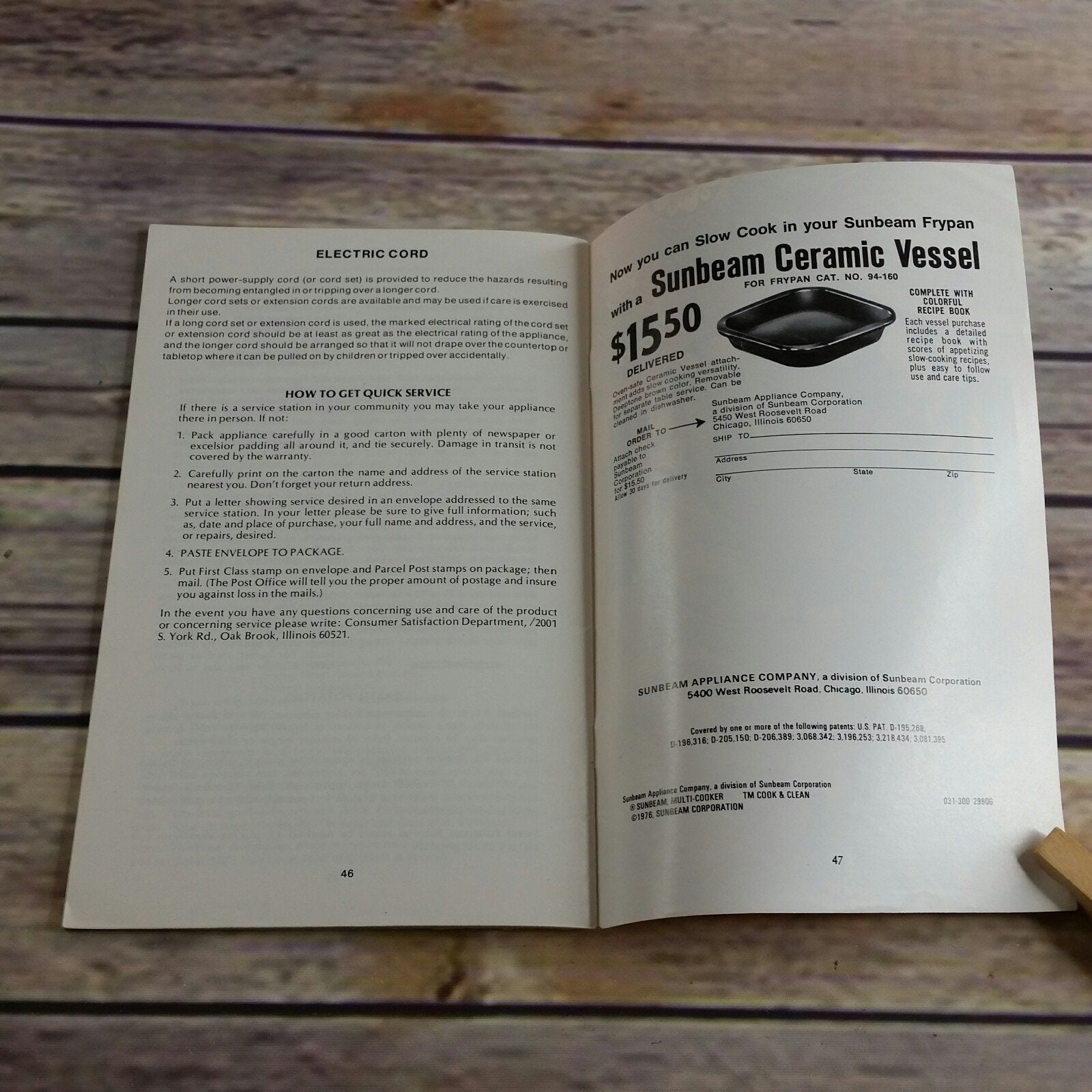 Sunbeam Frypan Vintage Cookbook Recipes and Instructions Etsy