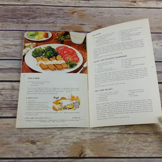 ヴィンテージシーフードクックブックシーフードスリマーズレシピ1966年