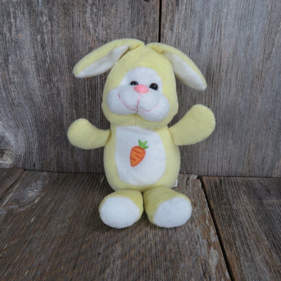 Vintage Lapin Jaune Peluche Lapin Carotte Peluche Roi de Pâques