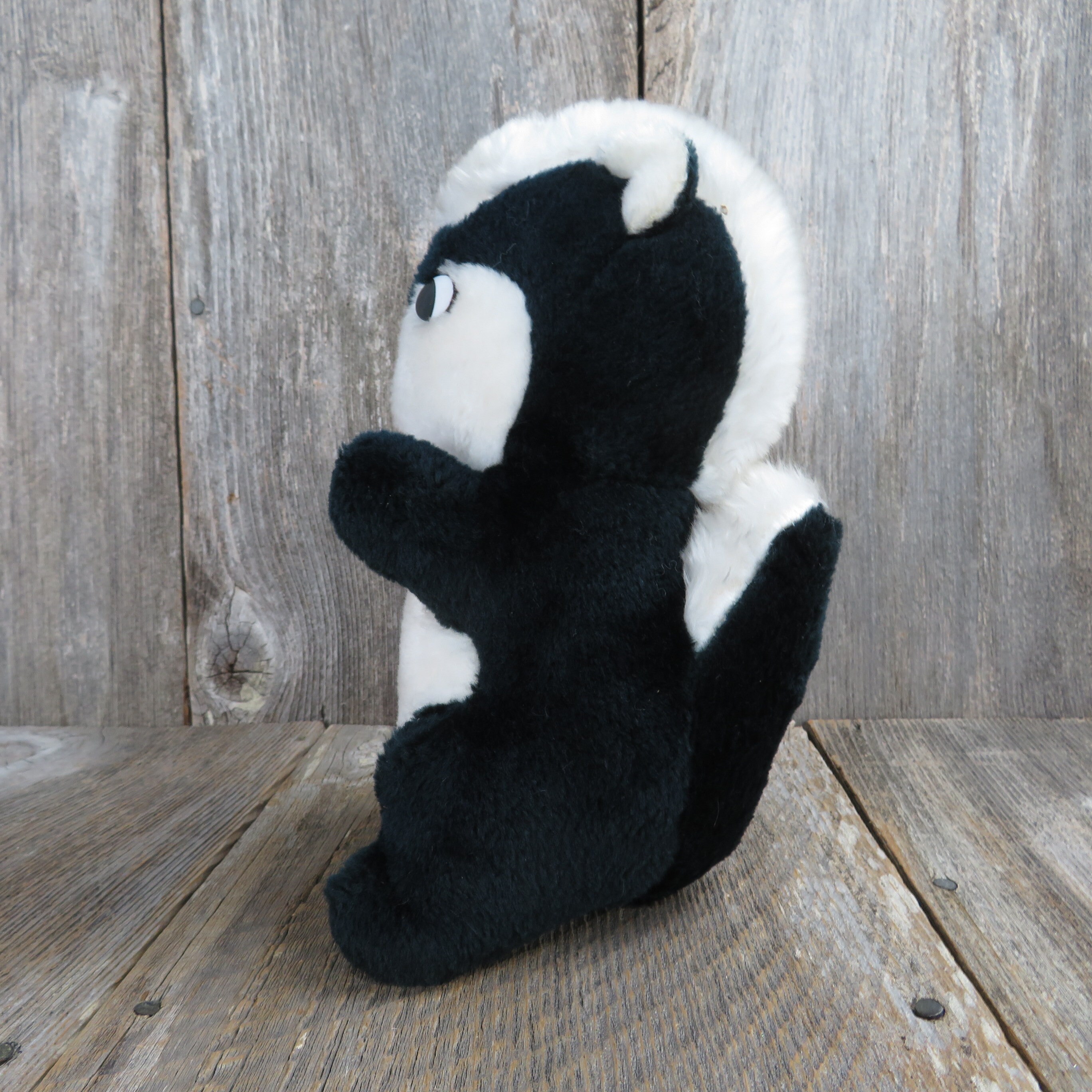 Skunk Rocker Plush Vintage Skunk Plush Carnival Prize Stuffed Animal Hard Firm Body White ...