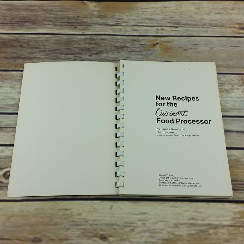 Vintage Cuisinart Cookbook Food Processor James Beard Carl Etsy