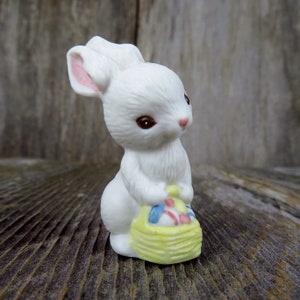 Vintage Bunny Rabbit Figurine Hallmark Cards Easter Figure White Hare 1982 Ceramic