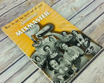 Vintage Sunbeam Mixmaster Mixer Instructions and Recipes Manual 1950s 1960s