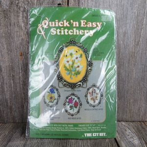 ヴィンテージデイジーとミツバチクルーエル刺繍キット 素早く簡単に縫えるクラフトウール キットビット