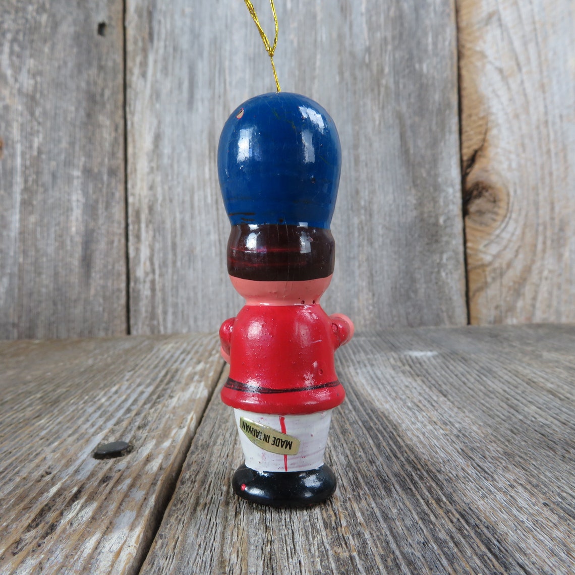Vintage Wooden Marching Band Ornament Christmas Blue Red Hat Etsy