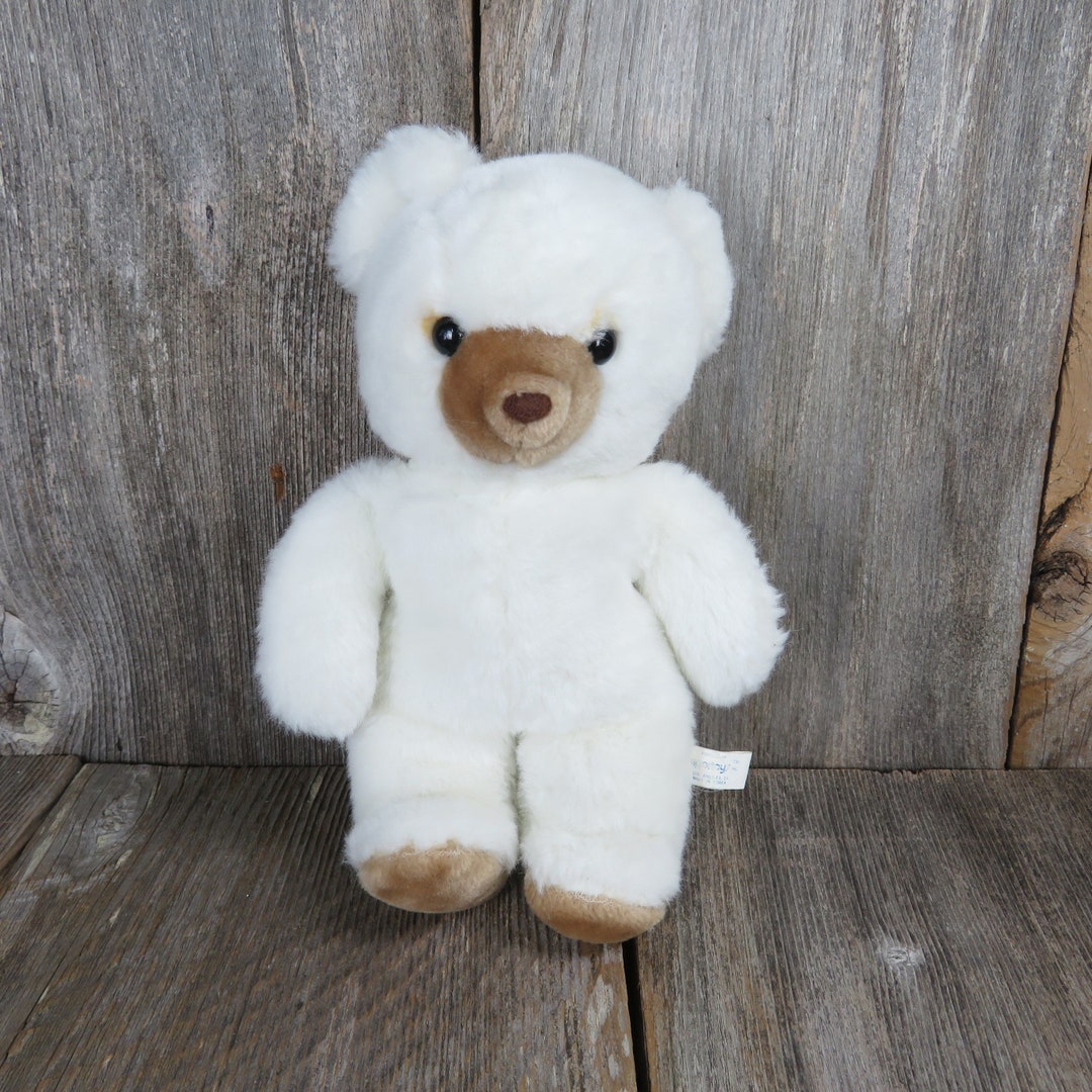 Vintage Standing White Bear Plush Brown Nose Paw Pads Polar Vintage Standing White Bear Plush Brown Nose Paw Pads Polar