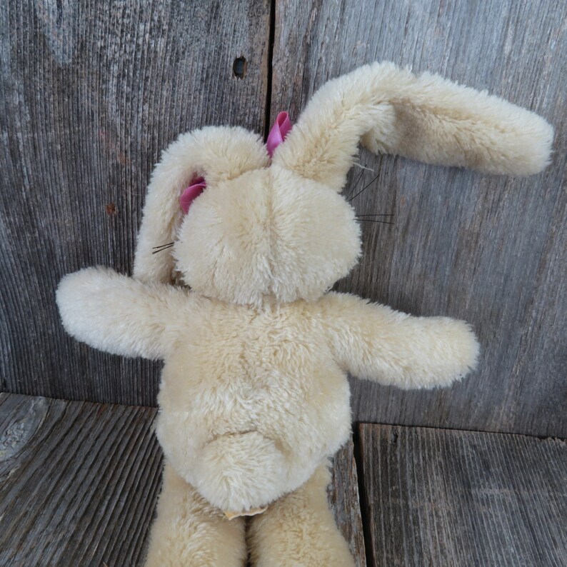 Vintage Bunny Rabbit Plush Long Legs Pink Bow Stuffed Animal Applause ...