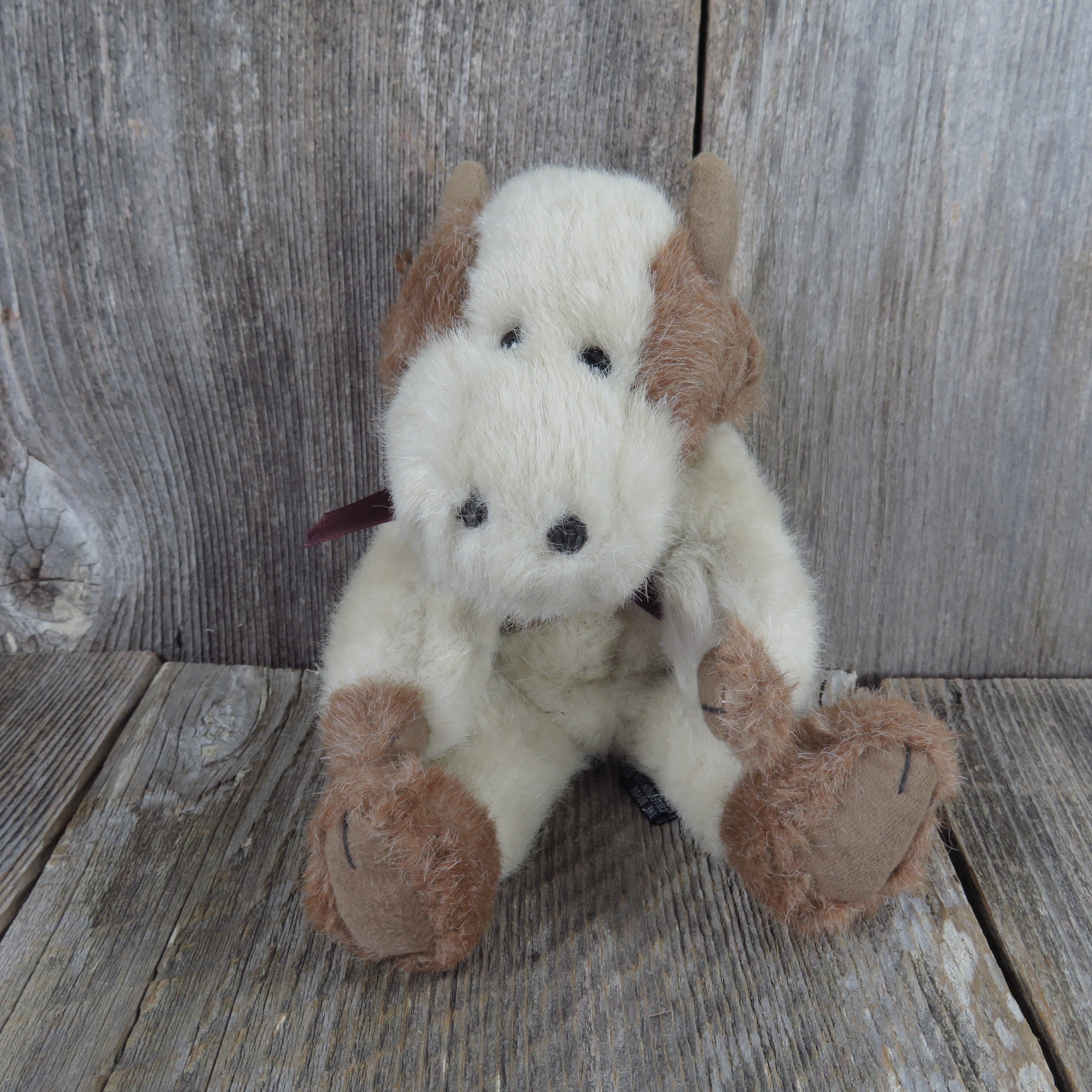 Vintage Cow Plush Boyds Brown White Elmo Stuffed Animal Beefcake
