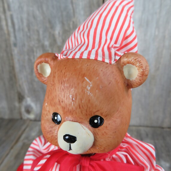 Vintage Teddy Bear in Pajamas Tree Topper Christmas Around the