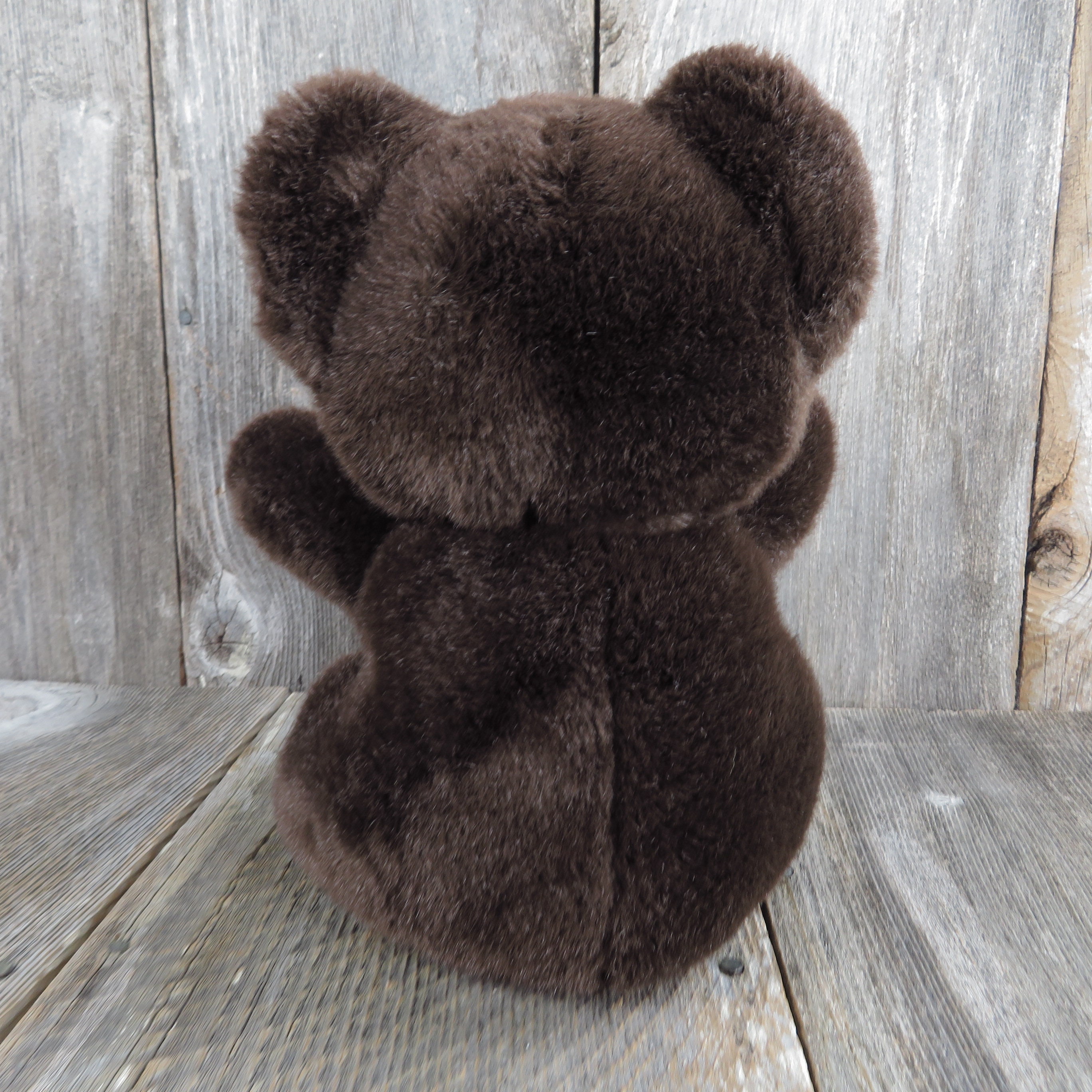 Vintage Teddy Bear Plush Brown Flocked Nose Russ Grizzly Love Pets ...