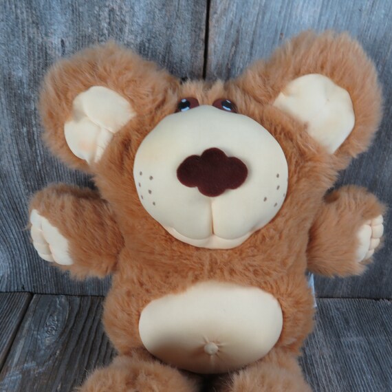 Vintage Furskins Teddy Bear Plush Belly Button Brown Shaggy Xavier