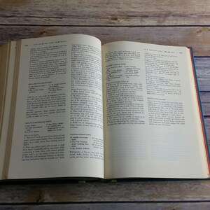 May include: Open cookbook with a blue cover showing a recipe for Walnut Crinkle Torte and a recipe for Cocoa Cream Ring. The book is open to pages 416 and 417.