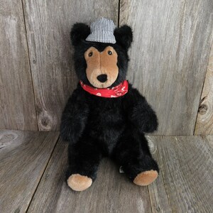 Vintage Railroad Teddy Bear Plush Calistoga Mineral Water Series California Stuffed Engineer 1990