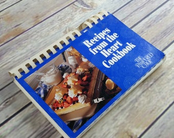 Vintage Cookbook Pampered Chef Recipes from the Heart 1997 Promo Blue Spiral Bound Paperback