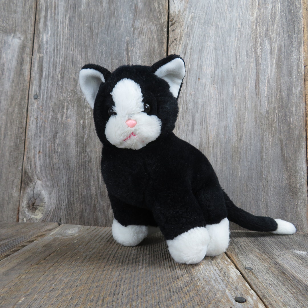 ヴィンテージ　猫　ぬいぐるみ ヴィンテージ 猫 ぬいぐるみ タキシード 黒 白 座っている
