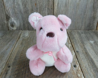 Roze Hond Beer Pluche Bruine Neus Witte Buik Boog Circus Circus Knuffeldier