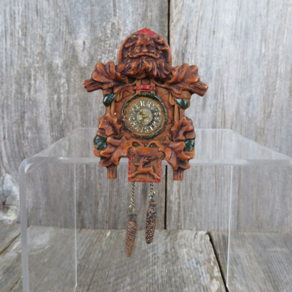 Vintage Clock Ornament Old World Cuckoo Hallmark Christmas 1984