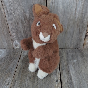 Vintage Bunny Plush Brown White Rabbit Stuffed Animal Easter Life Like