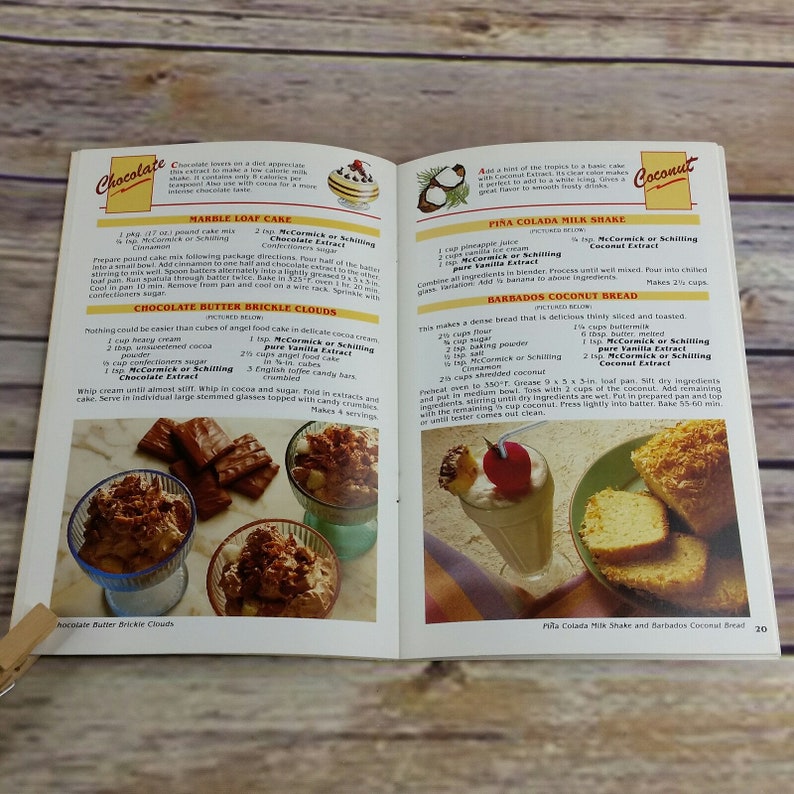 Vintage Cookbook Mccormick Schilling Extracts Recipes Add A Etsy
