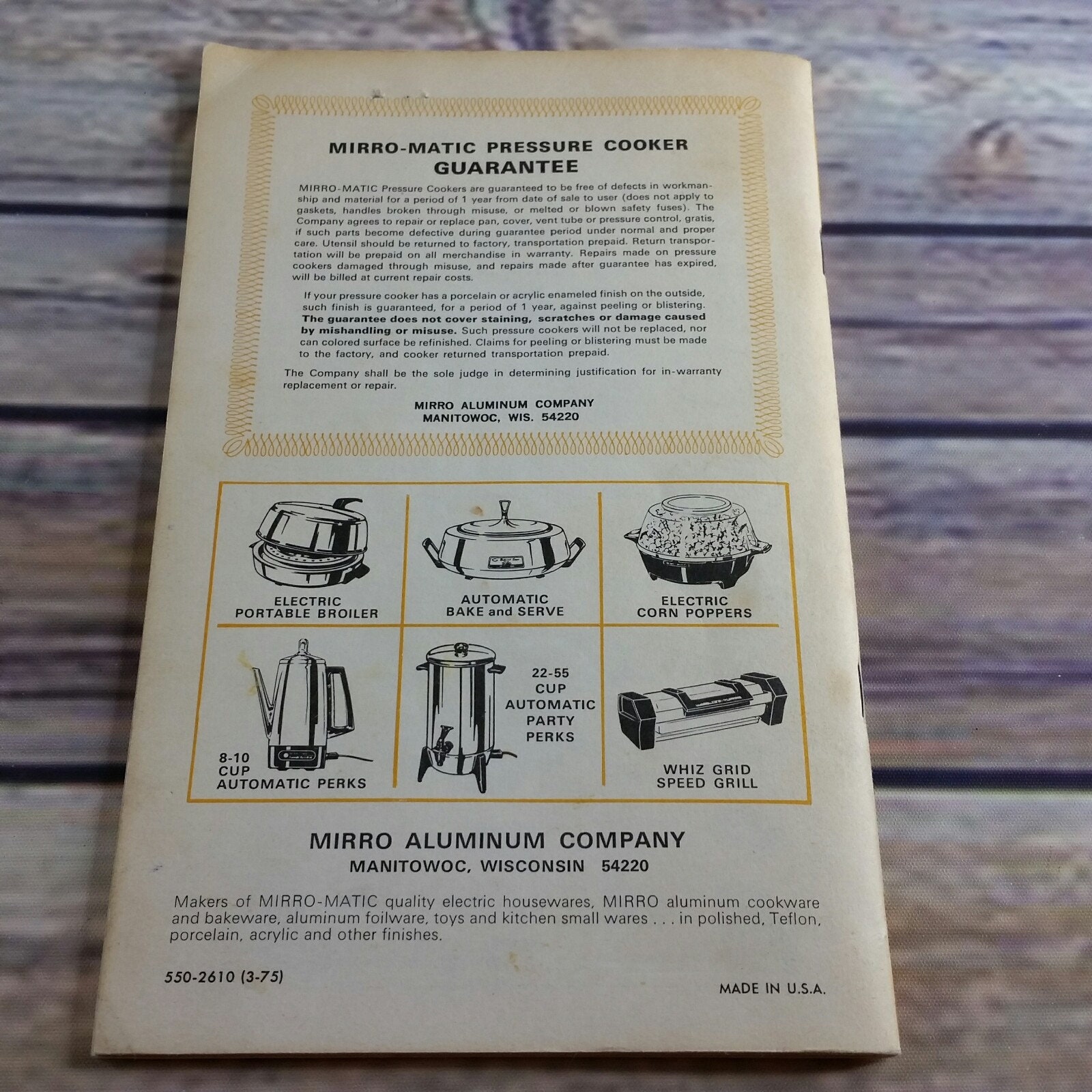 Vintage Cookbook Mirro Matic Pressure Cooker Recipes and Etsy