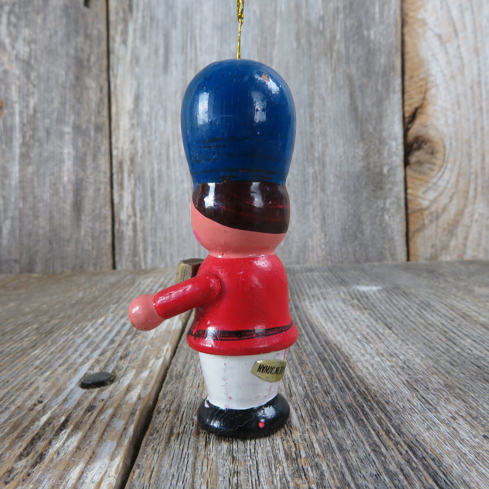 Vintage Wooden Marching Band Ornament Christmas Blue Red Hat Etsy